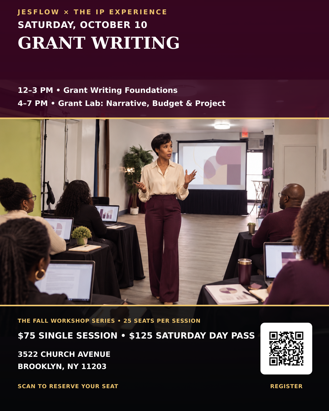 Grant Writing workshop flyer