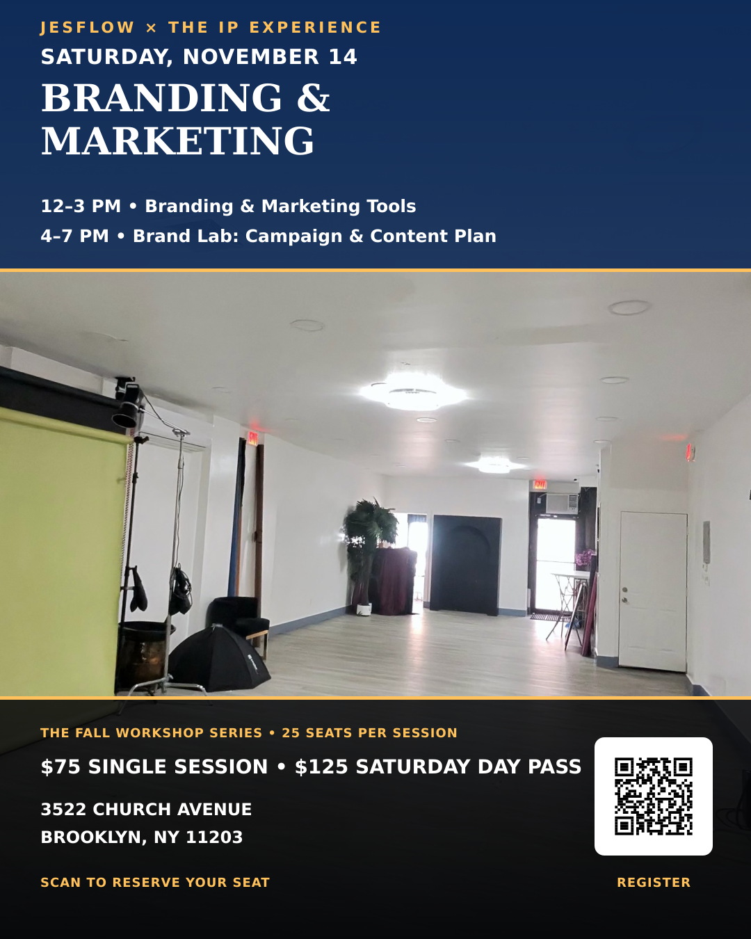 Branding and Marketing workshop flyer