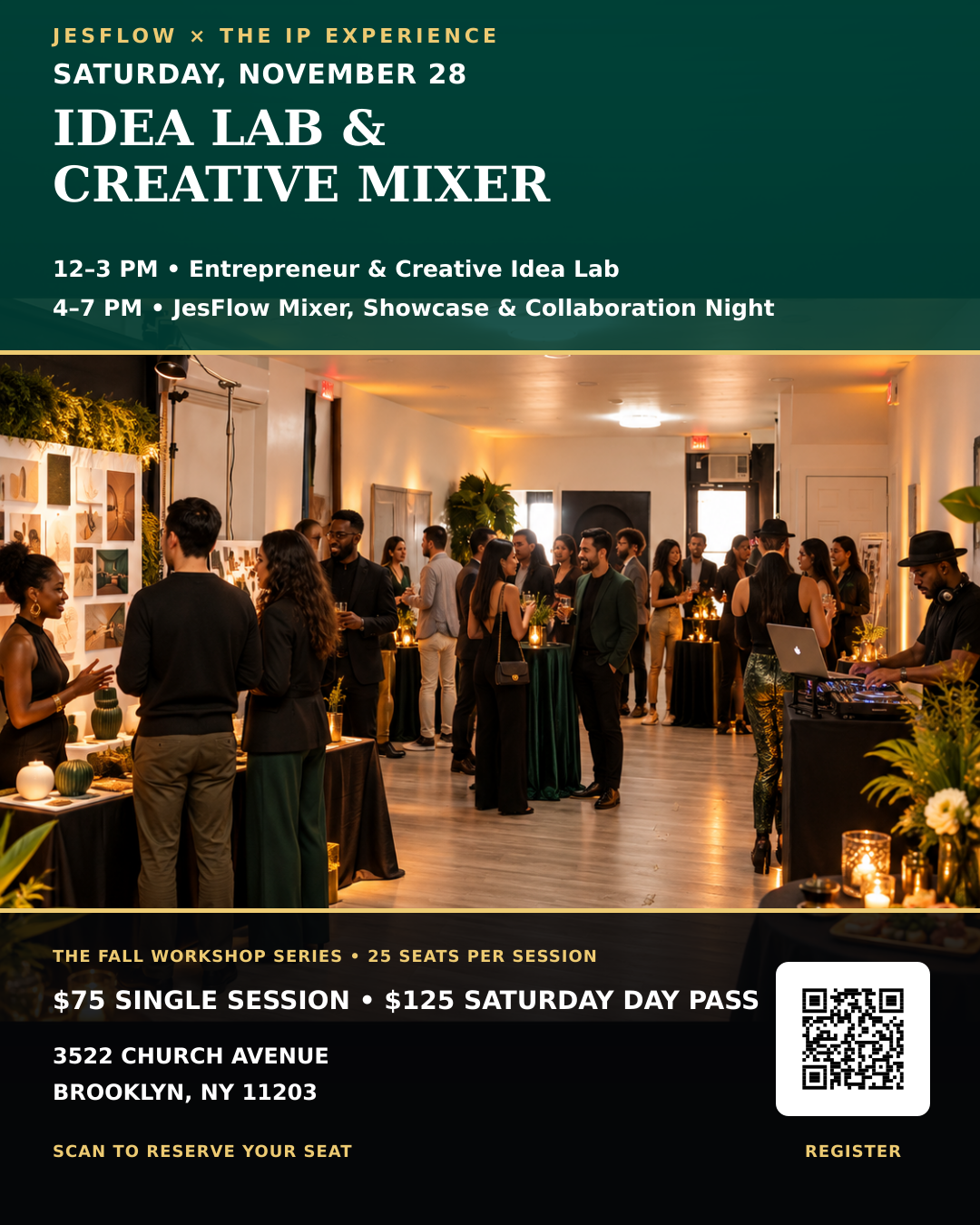 Idea Lab and Creative Mixer flyer